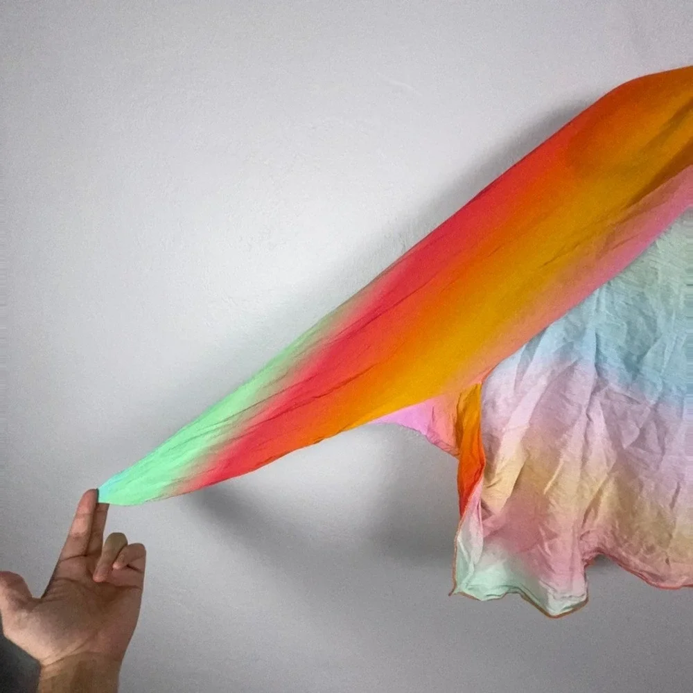 Dippin Daisys Sarong Women XS Multicolor Nomad Aura Rainbow Cover Up Scarf Wrap